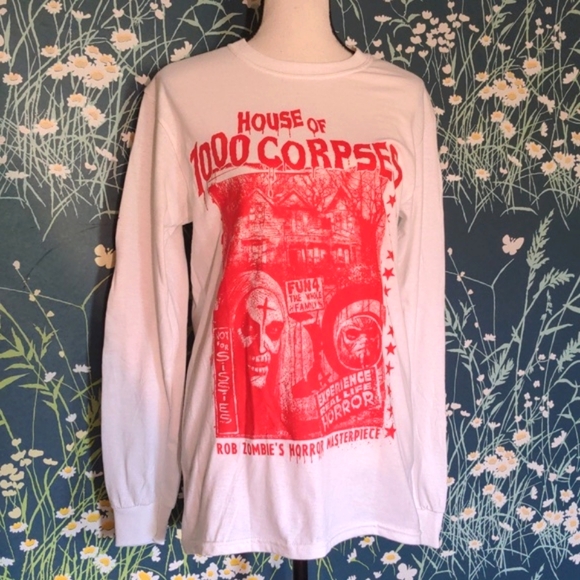 Rob Zombie Other - Rob Zombie House of a Thousand Corpses Long Sleeve Red & White